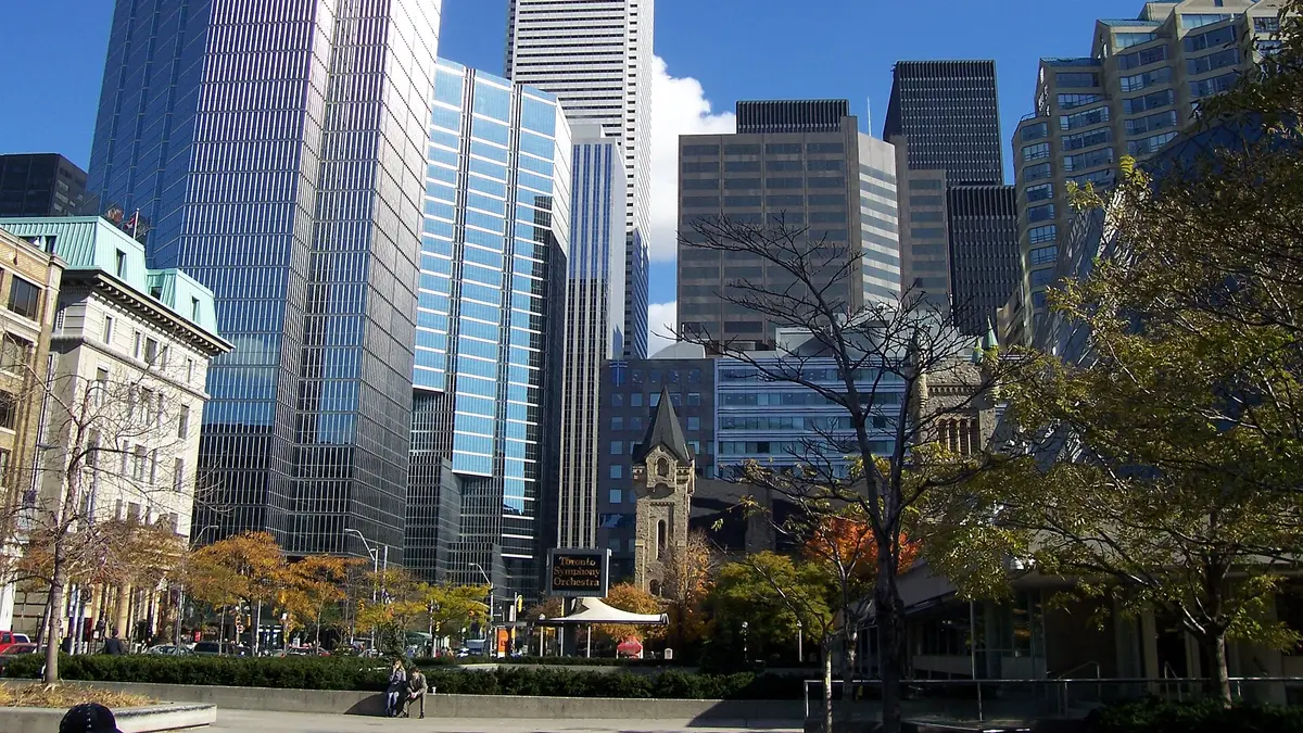 Office towers in Toronto's financial district