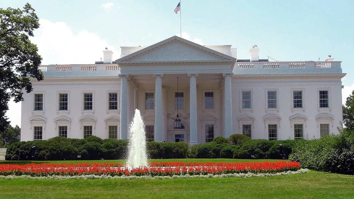 The north facade of the White House