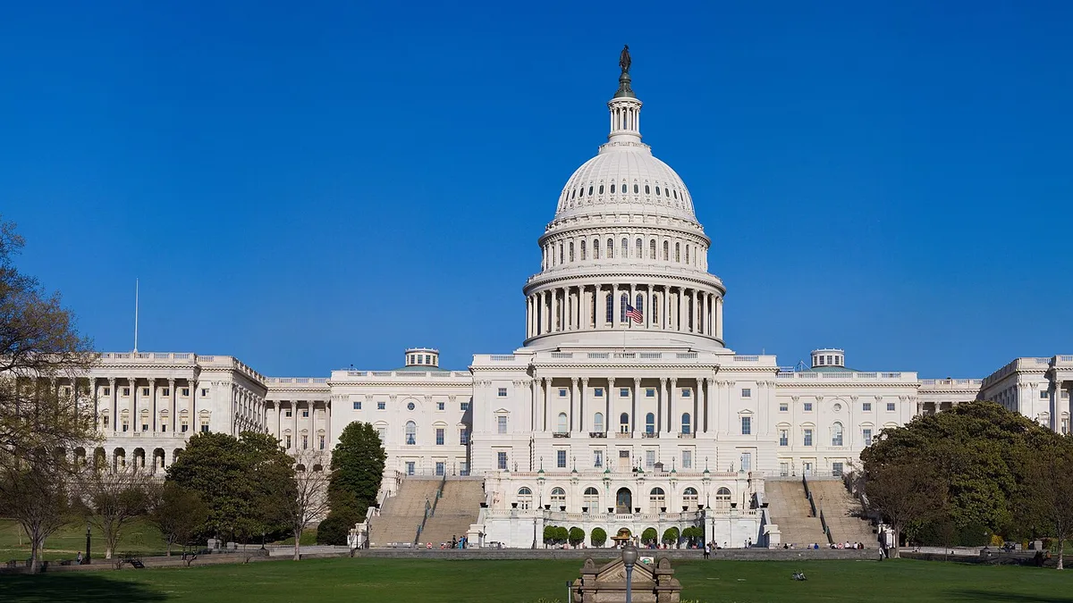 The United States Capitol seen from the grounds