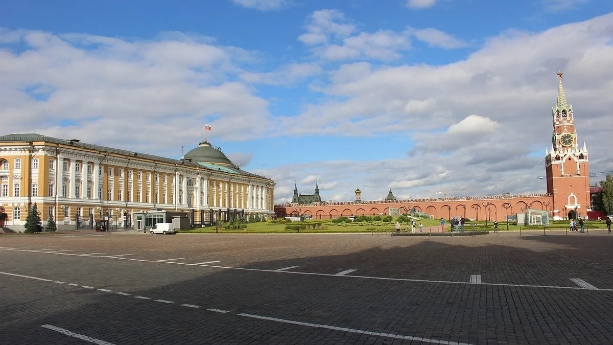The Kremlin in Moscow seen across the river